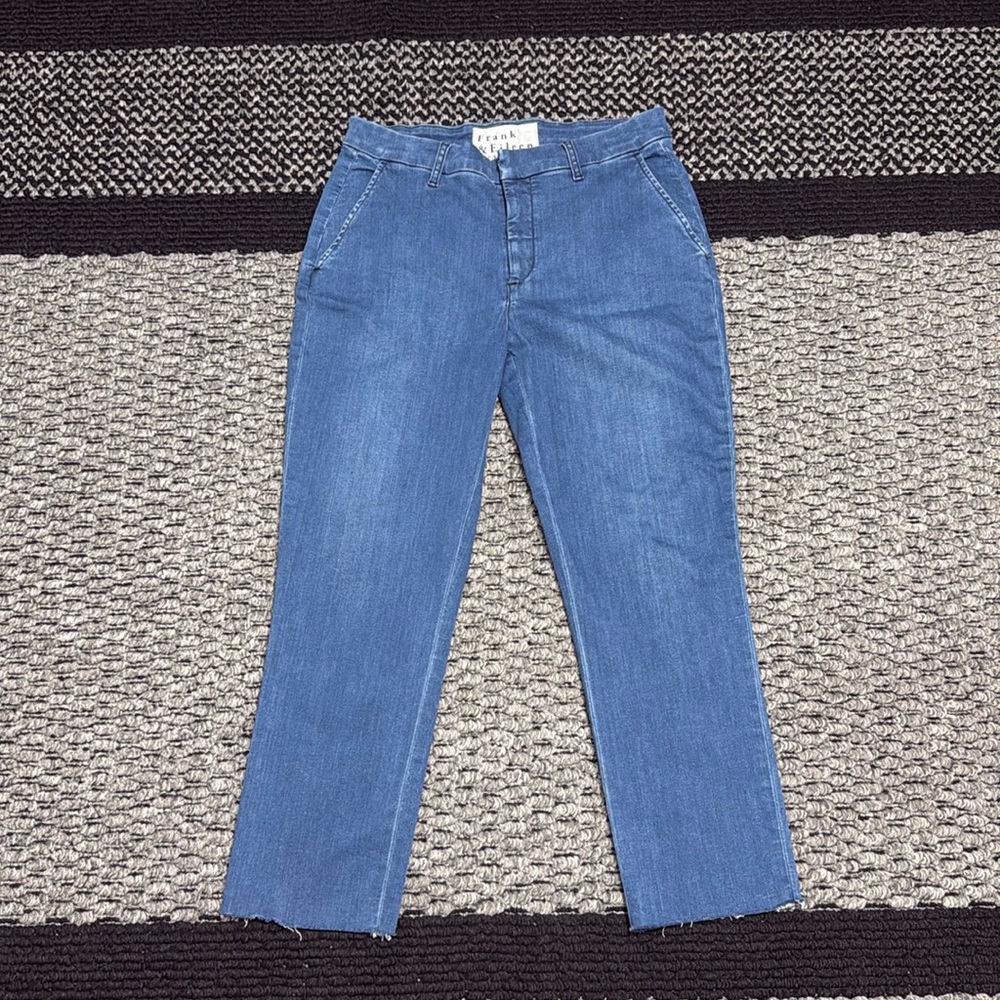 Frank & Eileen Wicklow Women’s Sz 10 Italian Performance Denim Cropped Preppy
